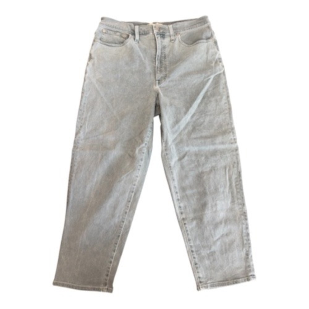Madewell Balloon Jeans Light Wash Blue High Rise Tapered Denim Size 30
